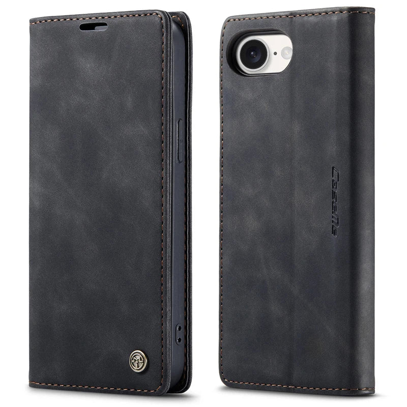 Shockproof Leather Flip Wallet Case for iPhone 16e