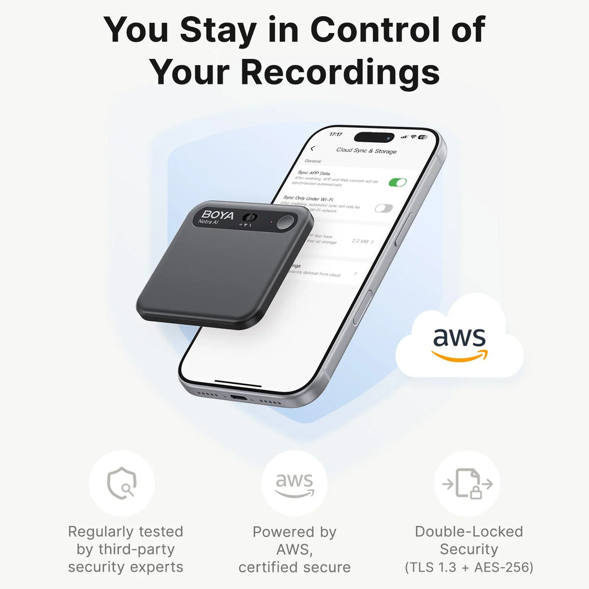BOYA Notra AI 140+ Language Voice Recorder