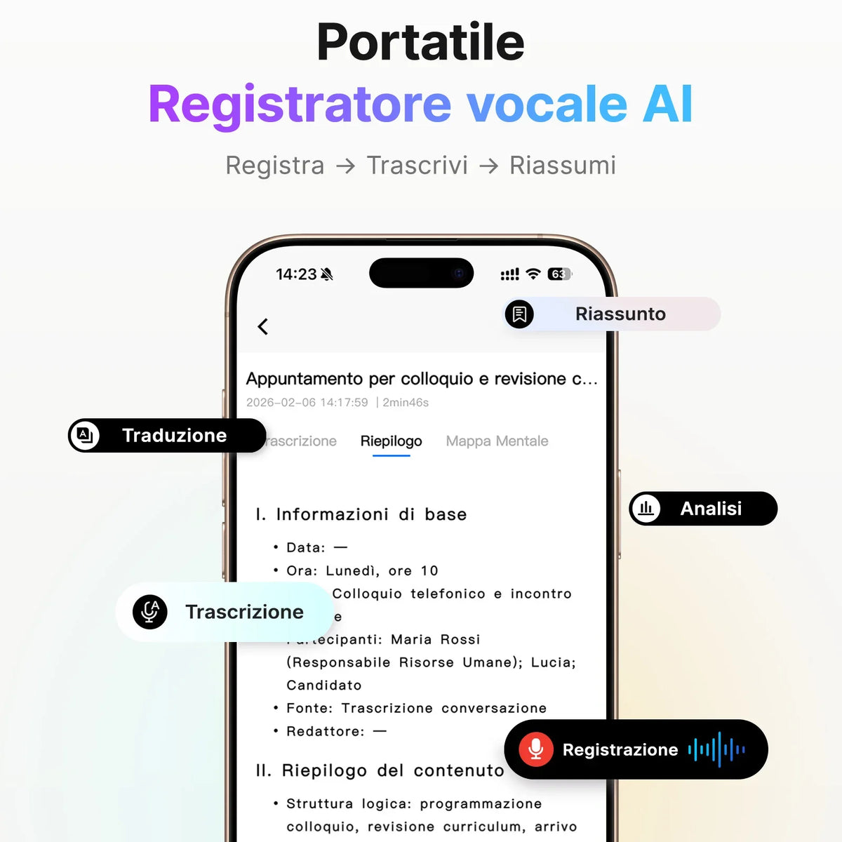 BOYA Notra AI 140+ Language Voice Recorder