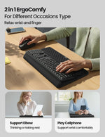 Dual-Angle Keyboard Riser With Quilted Wrist Pad