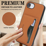 Luxury Shockproof Leather Case with Card Holder for iPhone 17e