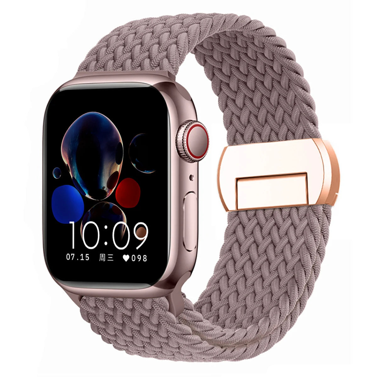 Stretchable Braided Solo Loop with Magnetic Closure for Apple Watch