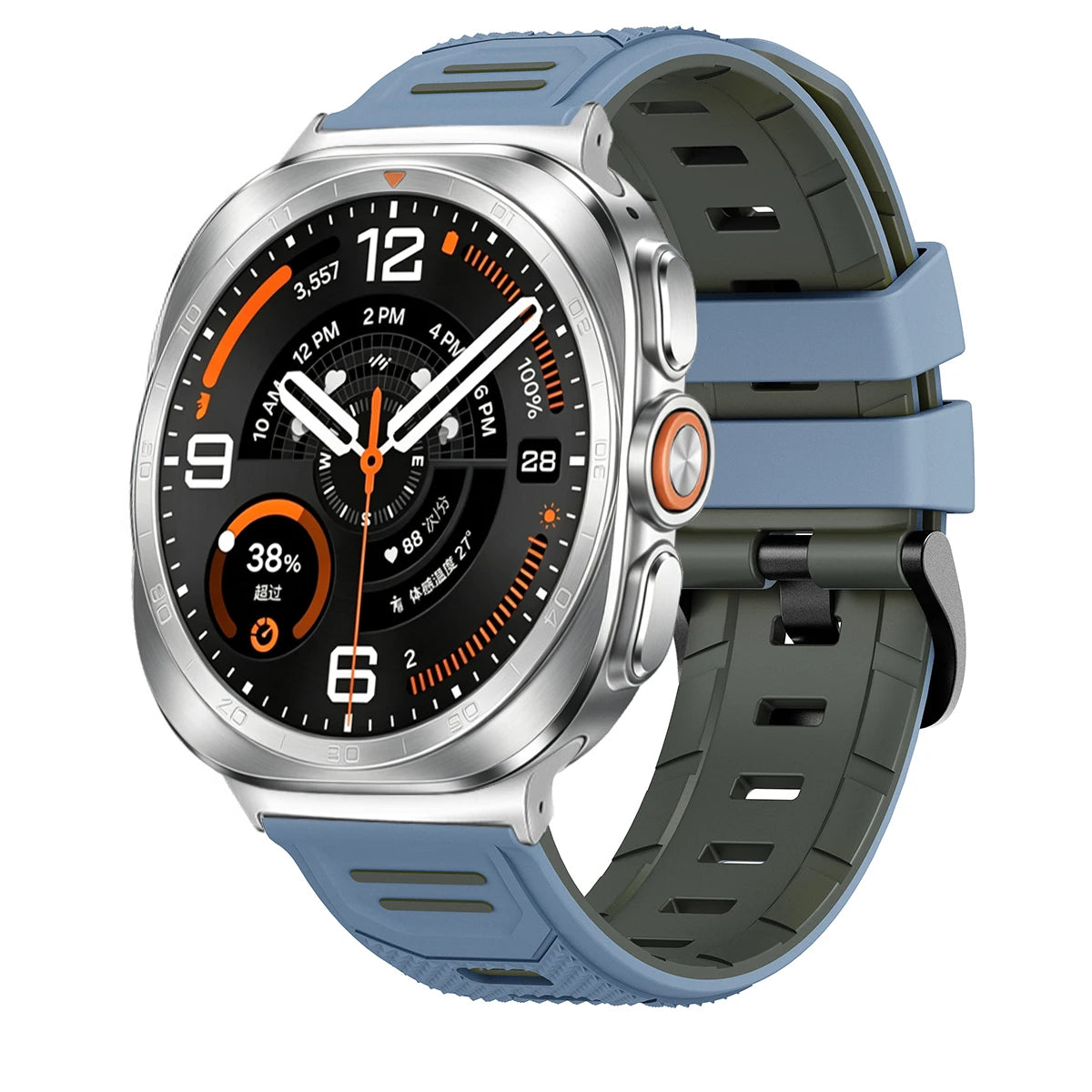 Two-Tone Perforated Silicone Sport Strap for Samsung Galaxy Watch Ultra 2