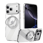 iPhone 17 Series Transparent MagSafe Case with 360° Rotating Ring Holder