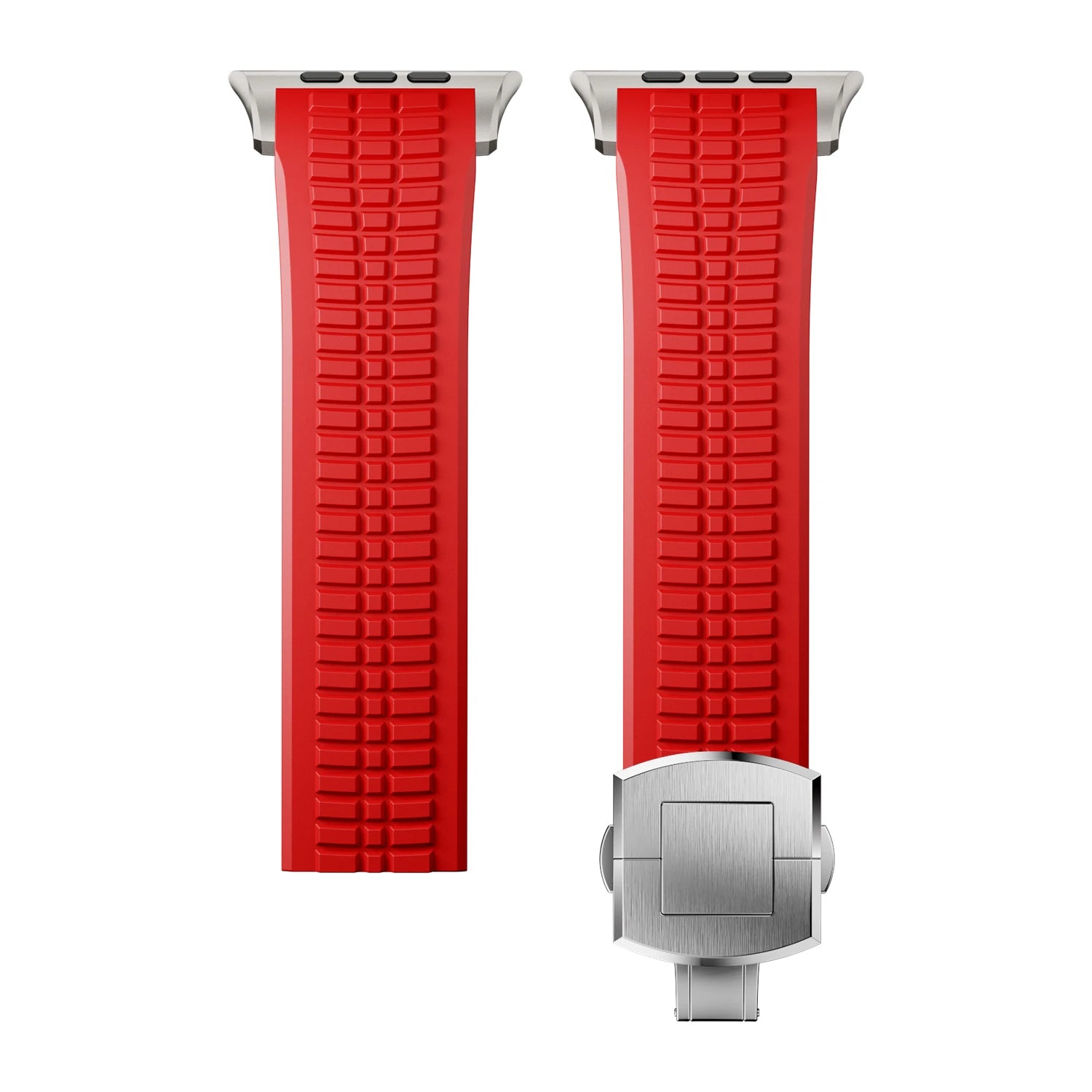 Luxury Sports Silicone Band with Metal Bracelet for Apple Watch