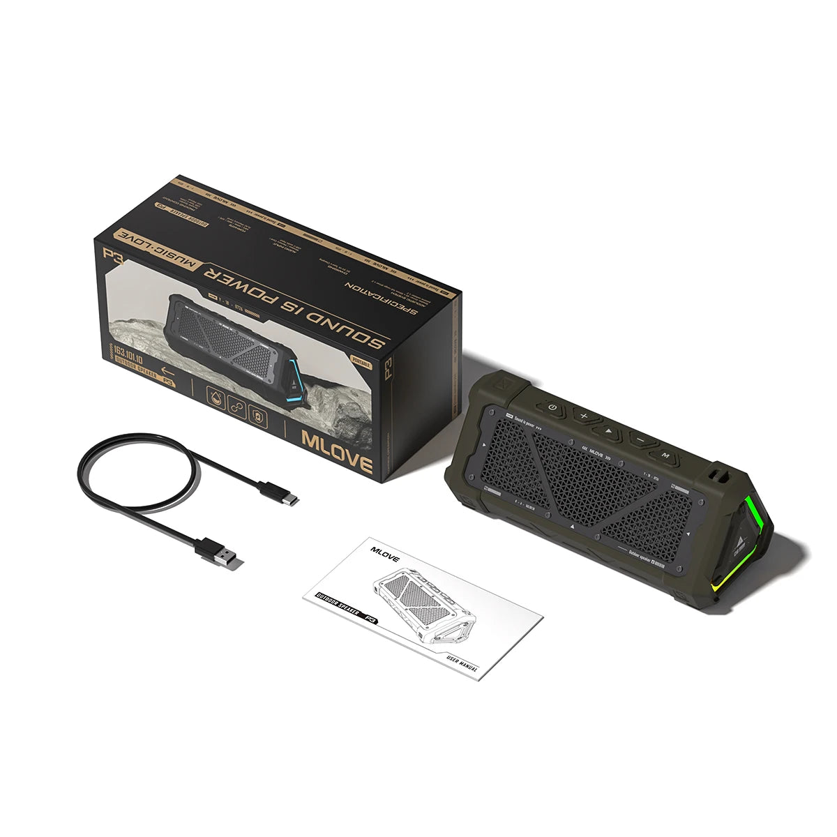 MLOVE P3 Bluetooth 5.3 Outdoor Speaker