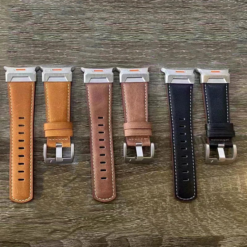 Leather Watch Strap for Samsung Galaxy Watch Ultra