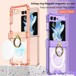 Samsung Galaxy Z Flip 6 Hinge Protective Magnetic Case with Ring Holder