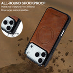 2-in-1 Detachable PU Leather MagSafe Case with RFID Card Slot for iPhone 17 Series