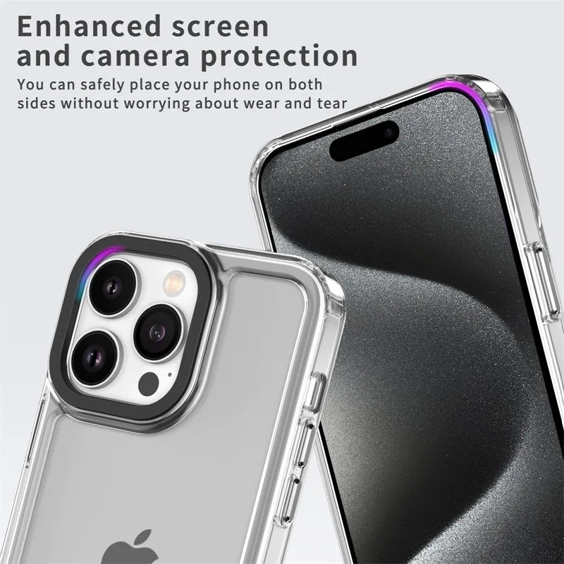Luxury Protective Clear Acrylic Case for iPhone 15 Series