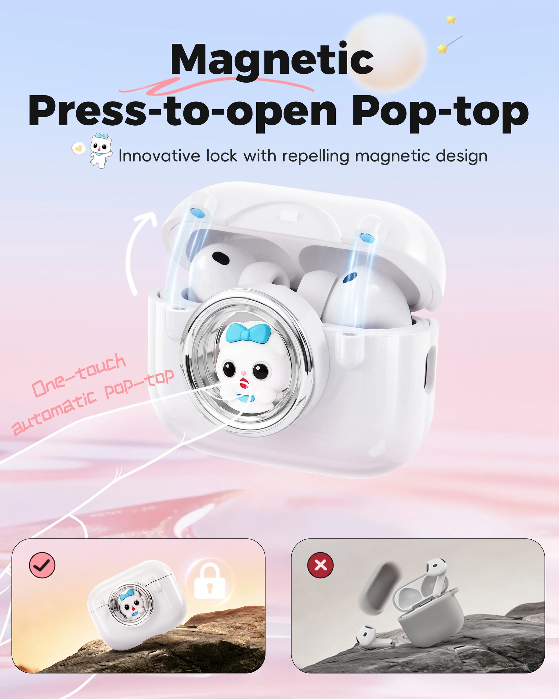3D Cartoon Magnetic Protective Case for AirPods Pro 3