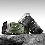 Perforated Silicone Band with Sweat-Wicking Ventilation for Apple Watch