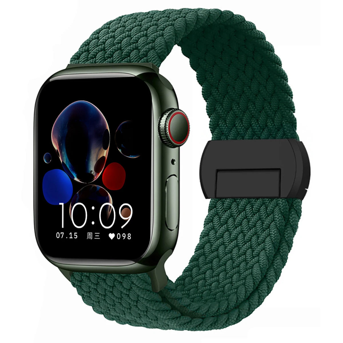 Stretchable Braided Solo Loop with Magnetic Closure for Apple Watch