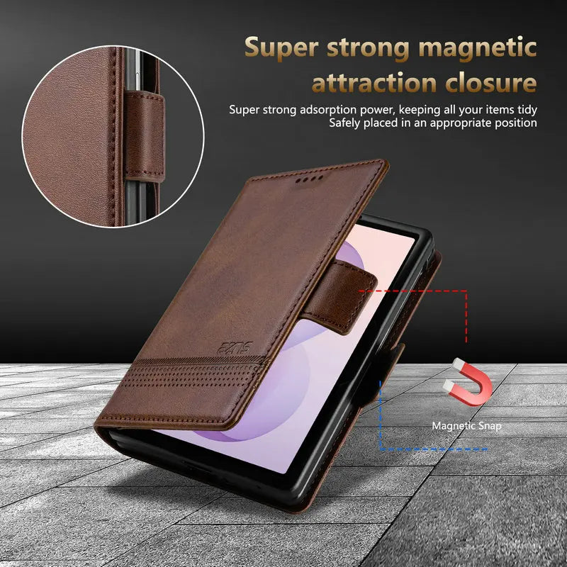 Leather Flip Wallet Case with Multiple Card Slots for Samsung Galaxy Z Fold 8