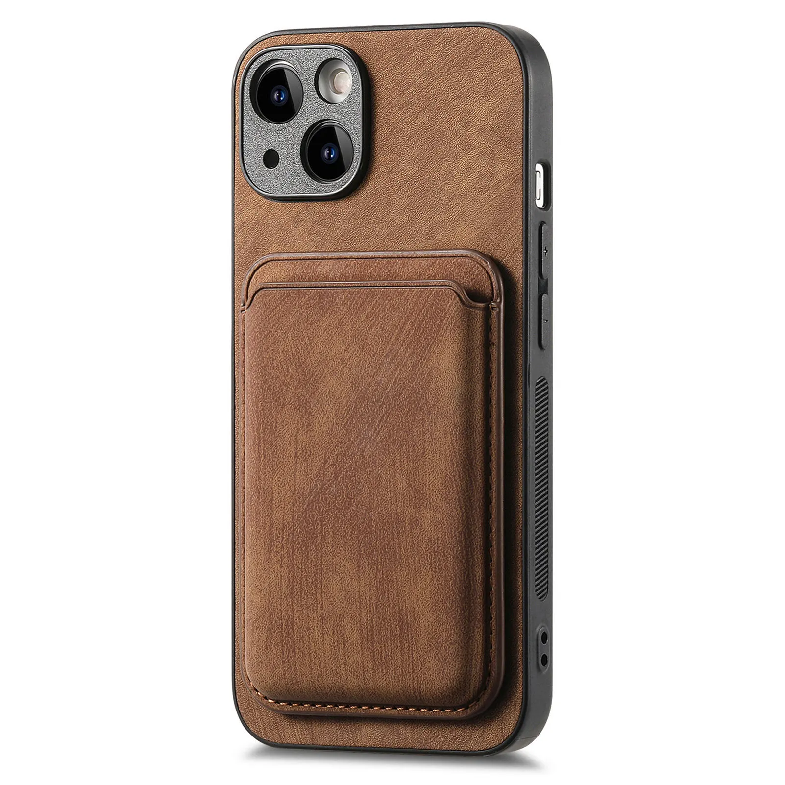 2-in-1 Detachable MagSafe Card Slot Leather Case for iPhone 15 Series