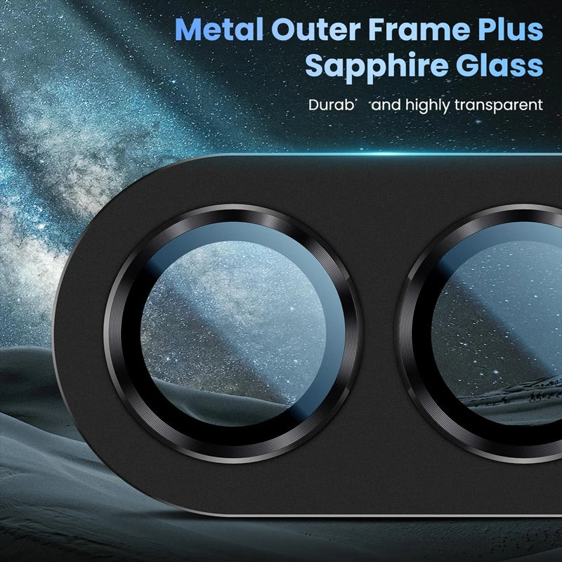 Nano Electrostatic Adsorption Tempered Glass Camera Lens Protector for iPhone Duo