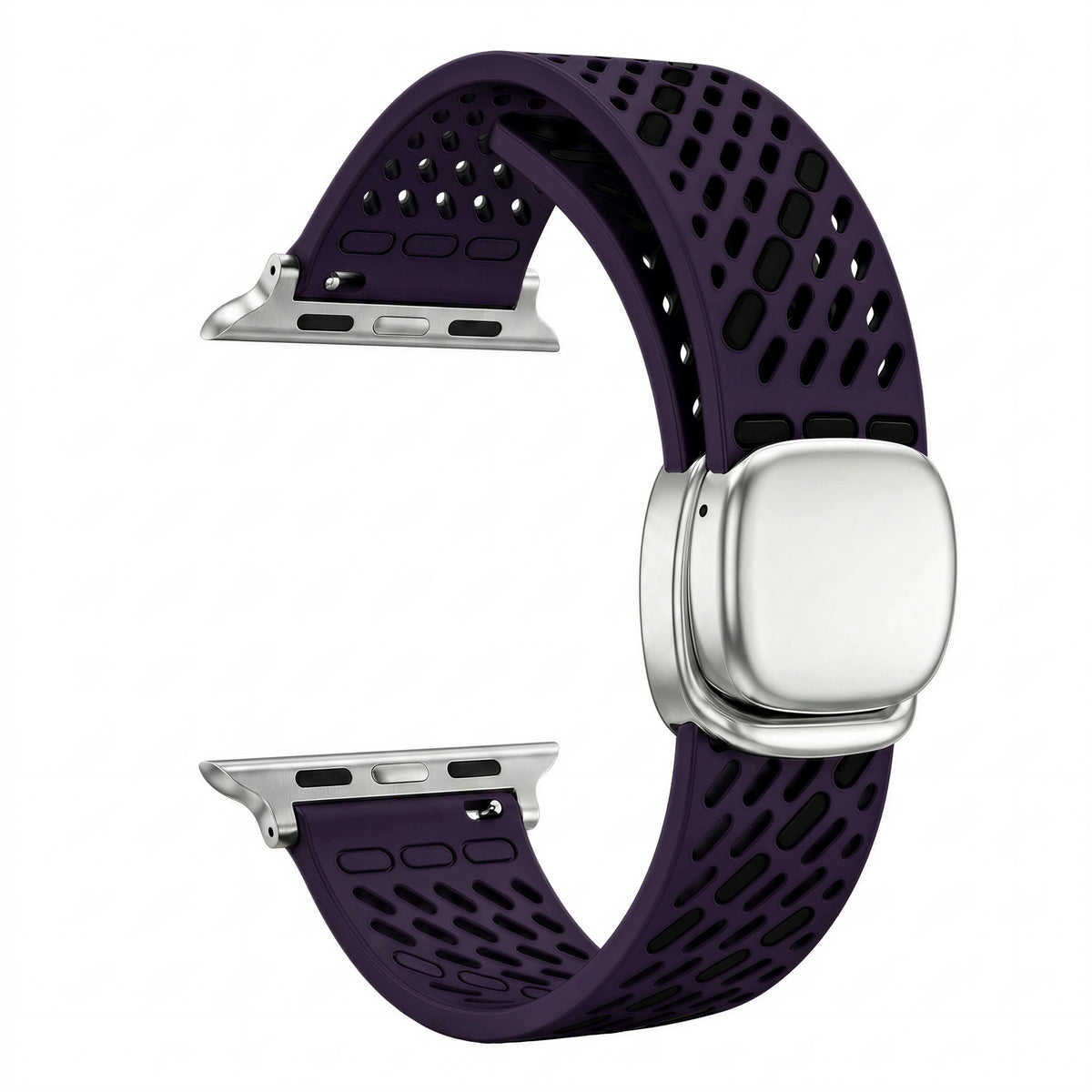Perforated Silicone Band with Magnetic Buckle for Apple Watch