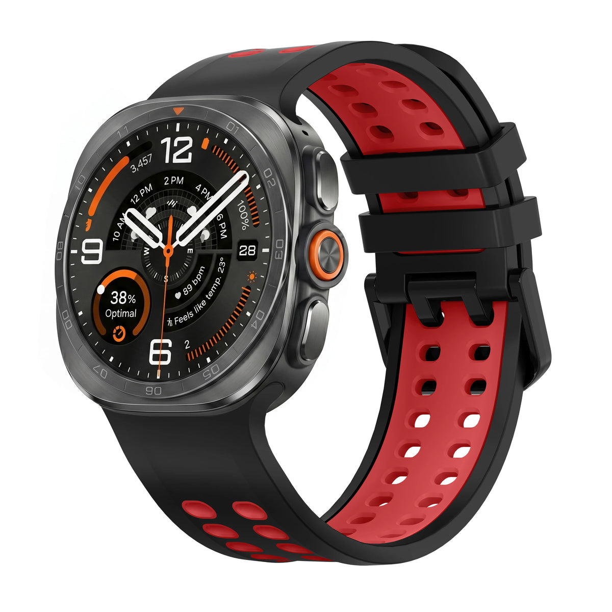 Breathable Perforated Silicone Sport Band for Samsung Galaxy Watch Ultra 2