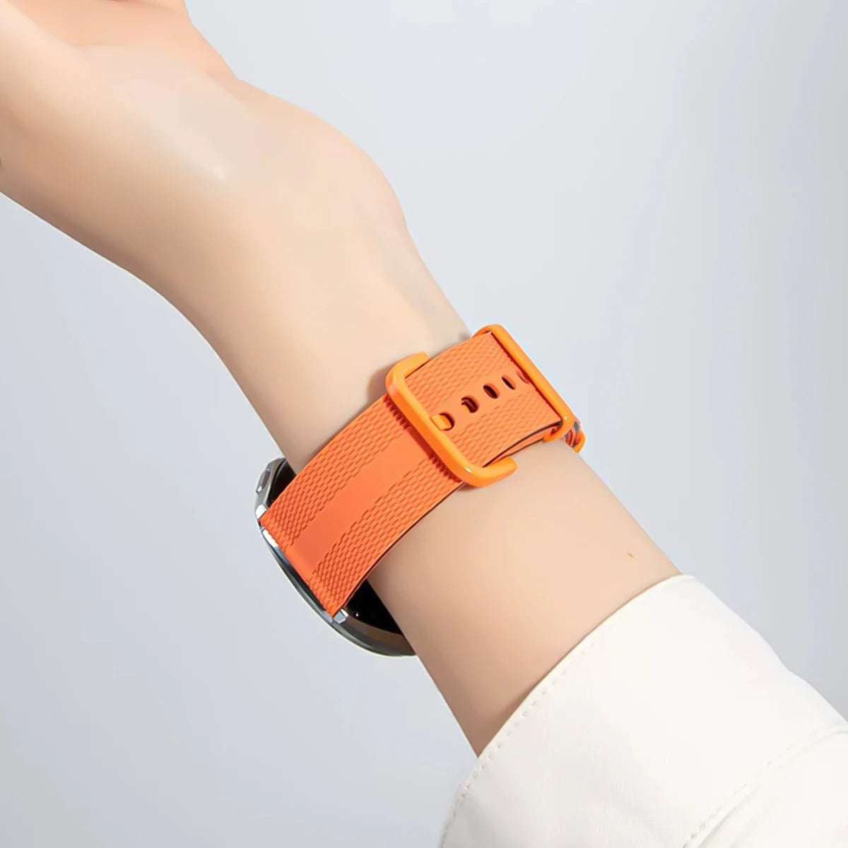 Waffle-Textured Silicone Watch Band with Pin Buckle for Samsung Galaxy Watch 9
