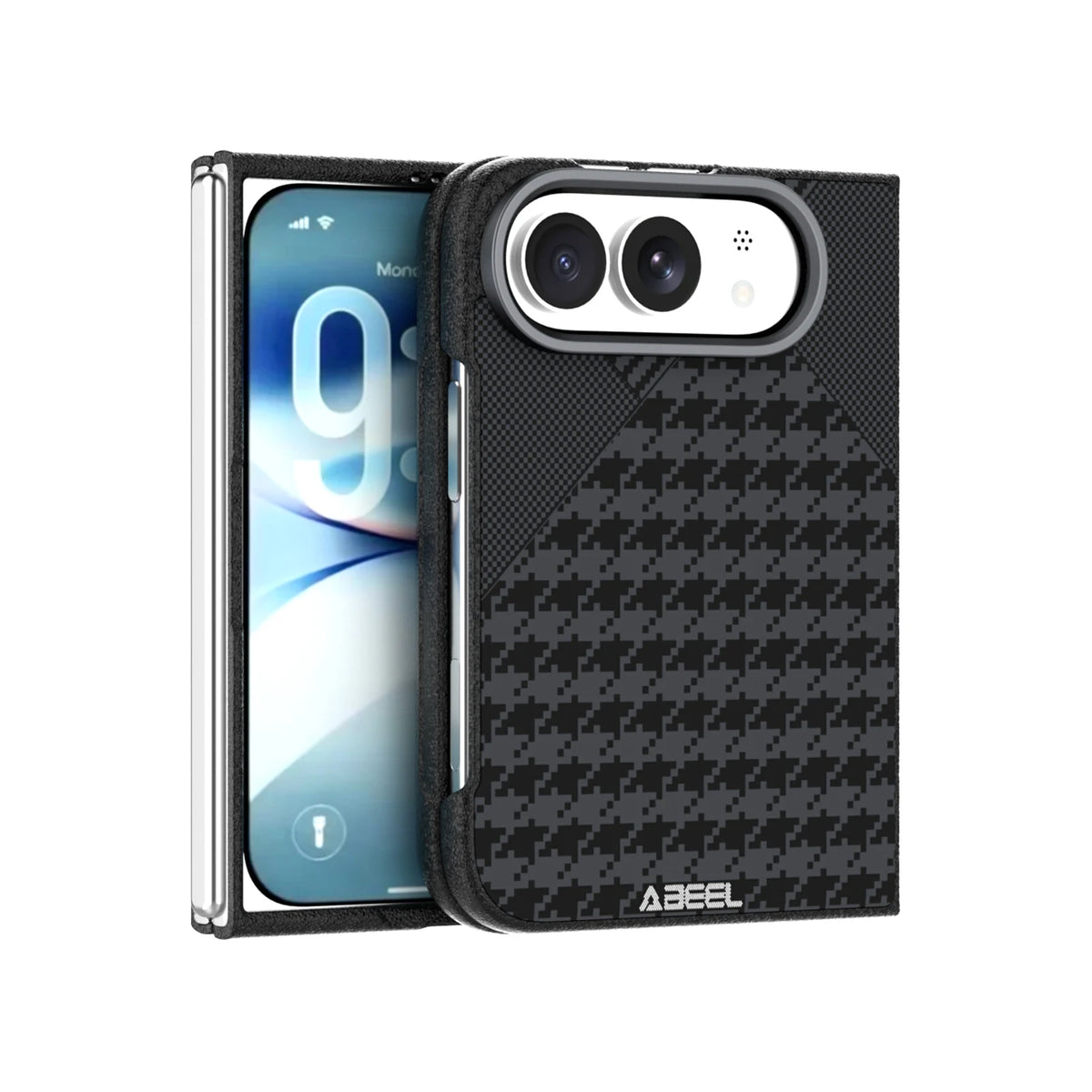 Carbon Fiber Textured Camera Protection Case for iPhone Duo