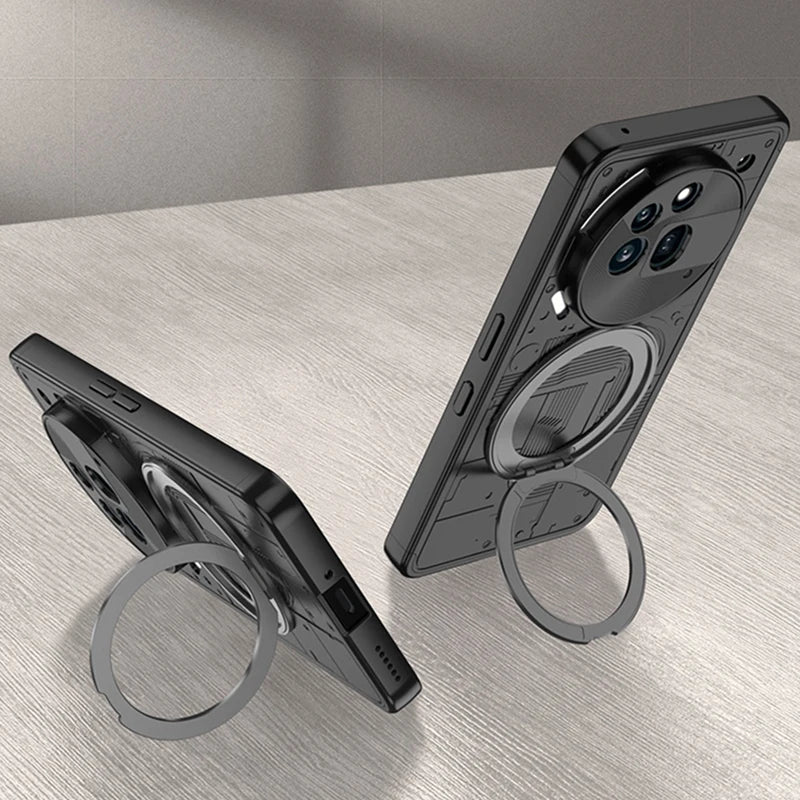 Shockproof Hard PC Case with 360-Degree Rotating Ring for Nothing Phone 3a / 3a Pro