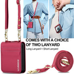 Crossbody Leather Phone Case with Card Slots & Lanyard for Samsung Galaxy Z Flip 6
