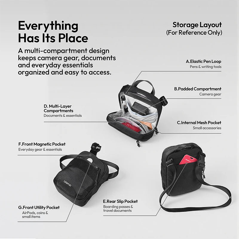 Ulanzi CB05 Magnetic Quick-Access Crossbody Bag