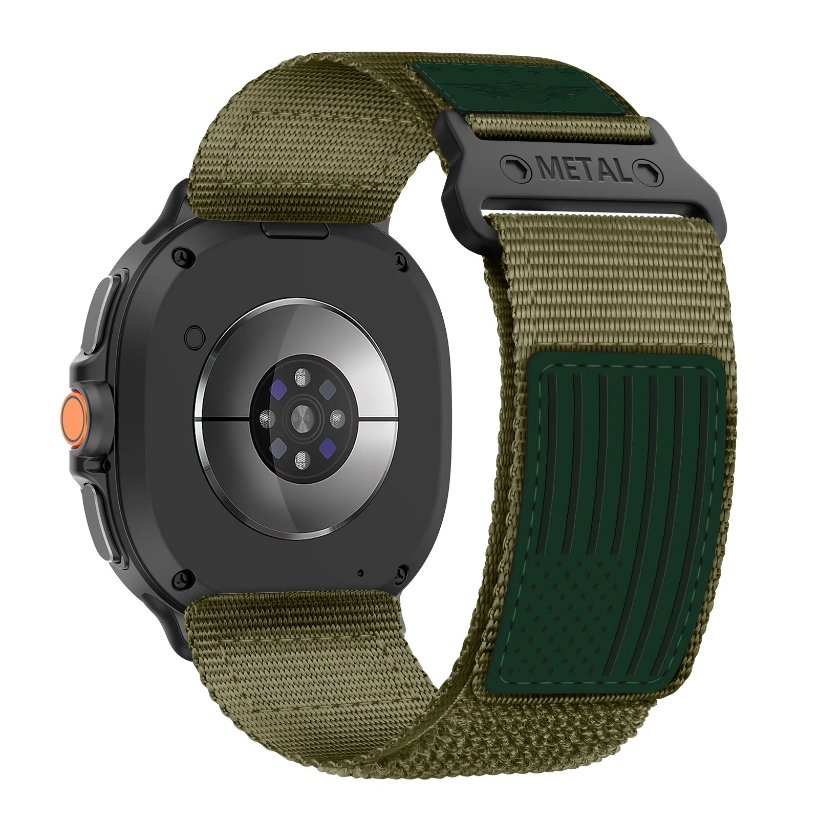 USA Flag Durable Nylon Bracelet for Samsung Galaxy Watch 8 & Galaxy Watch 8 Classic