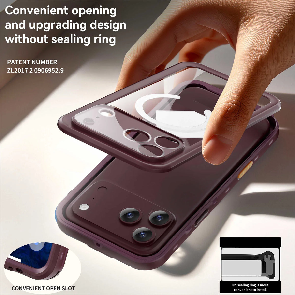 Waterproof Shockproof MagSafe Case with Reinforced Corner Protection for iPhone 18 Series
