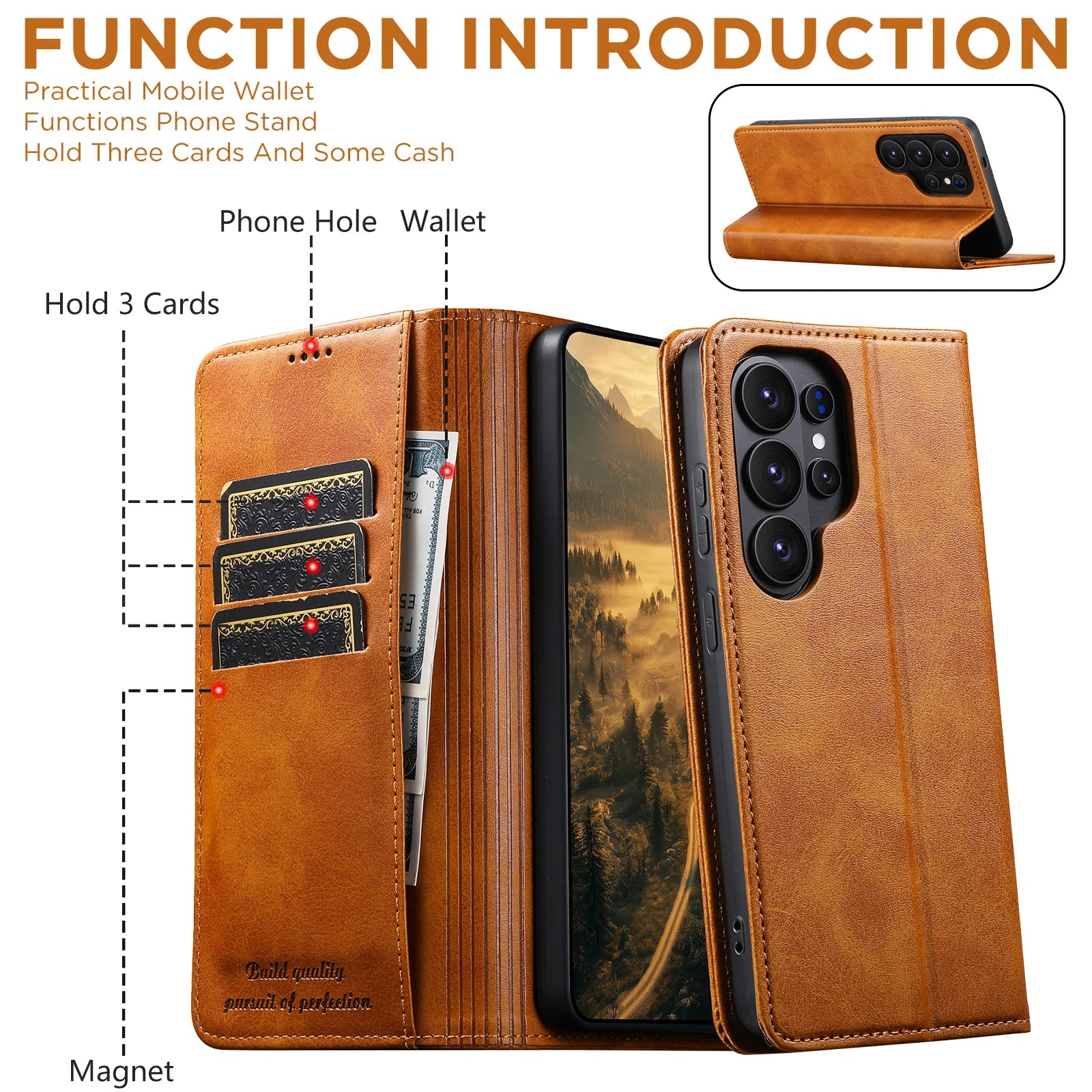 Business Style Flip Wallet Case for Samsung Galaxy S26 Series