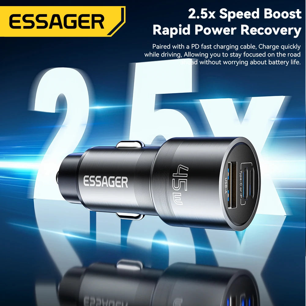 Essager 45W Fast Charging Car Charger