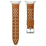 Breathable Perforated Leather Watch Band for Samsung Galaxy Watch 9