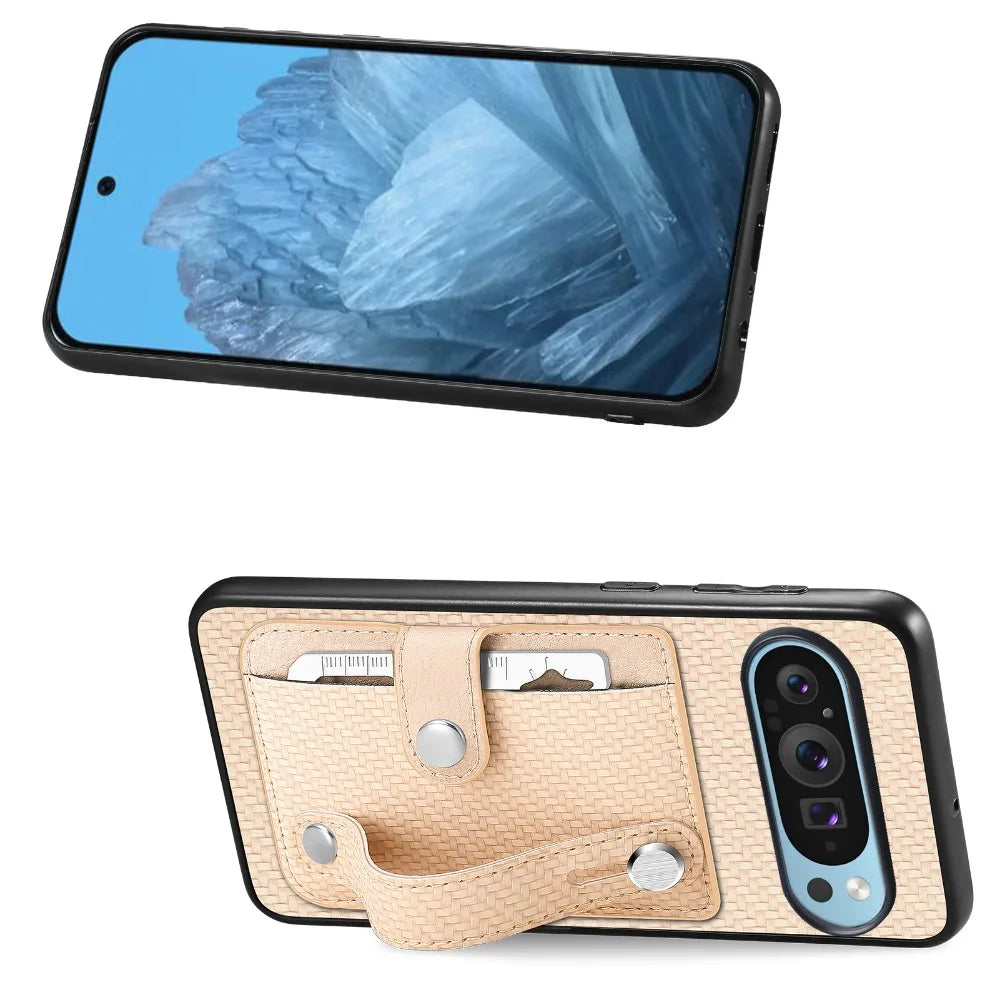 Google Pixel 9 Series Vintage Leather Wallet Case