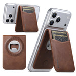 MagSafe Compatible Leather Wallet With Bottle Opener
