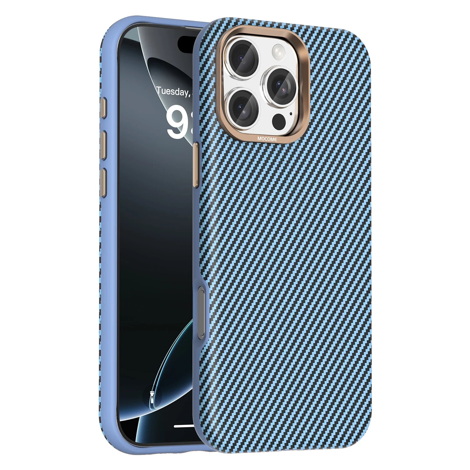 Business MagSafe Carbon Fiber Leather Case for iPhone 16 Series