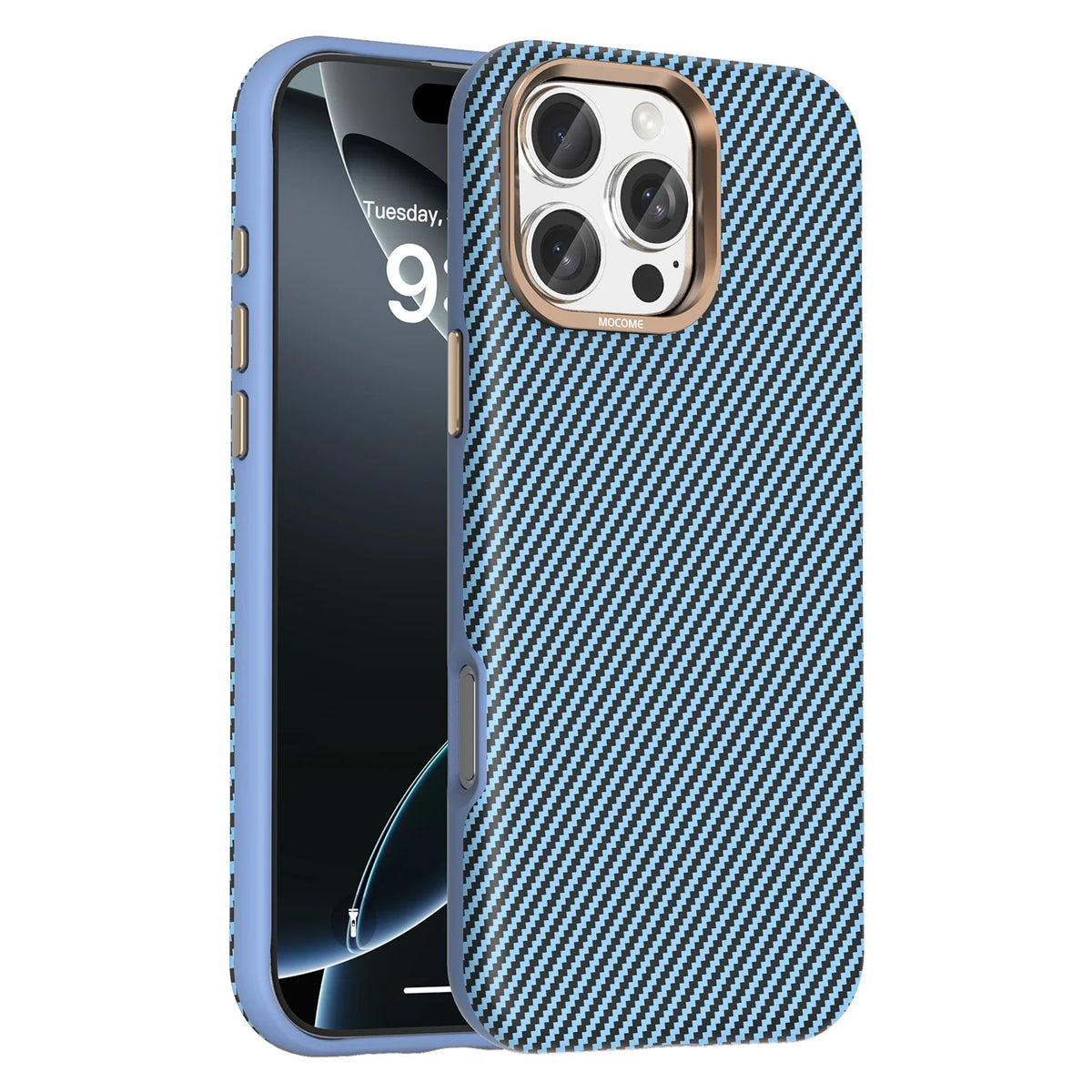 Business MagSafe Carbon Fiber Leather Case for iPhone 16 Series