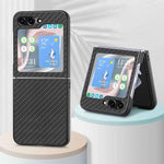 Carbon Fiber Texture Protective Phone Case for Samsung Galaxy Z Flip 5