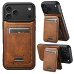 iPhone 17 Series MagSafe Leather Case with Detachable Card Sloth