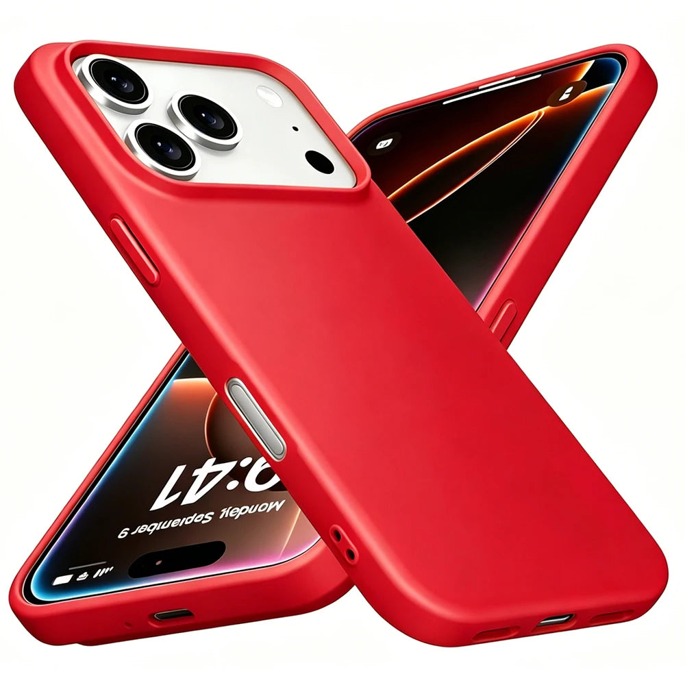 Pastel Matte Soft Silicone Phone Case for iPhone 17 Series