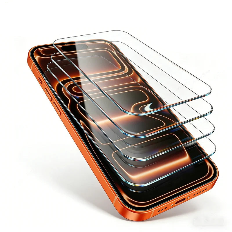 4-Pack 8K HD Tempered Glass Screen Protector for iPhone 17 Series
