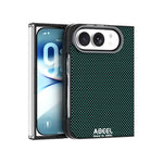 Carbon Weave MagSafe Case with Dual Camera Lens Protection Ring for iPhone Duo