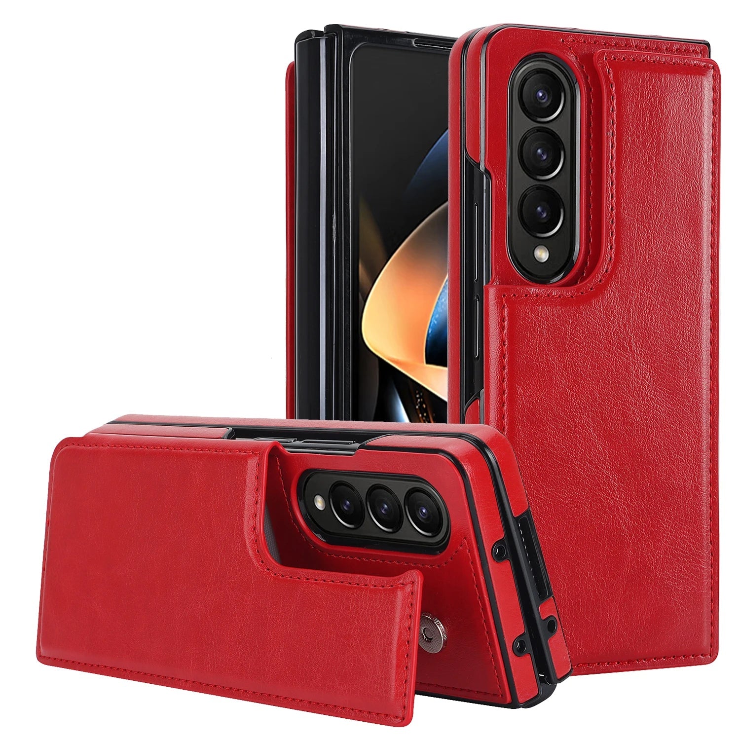 Luxury Leather Wallet Case for Samsung Galaxy Z Fold 5
