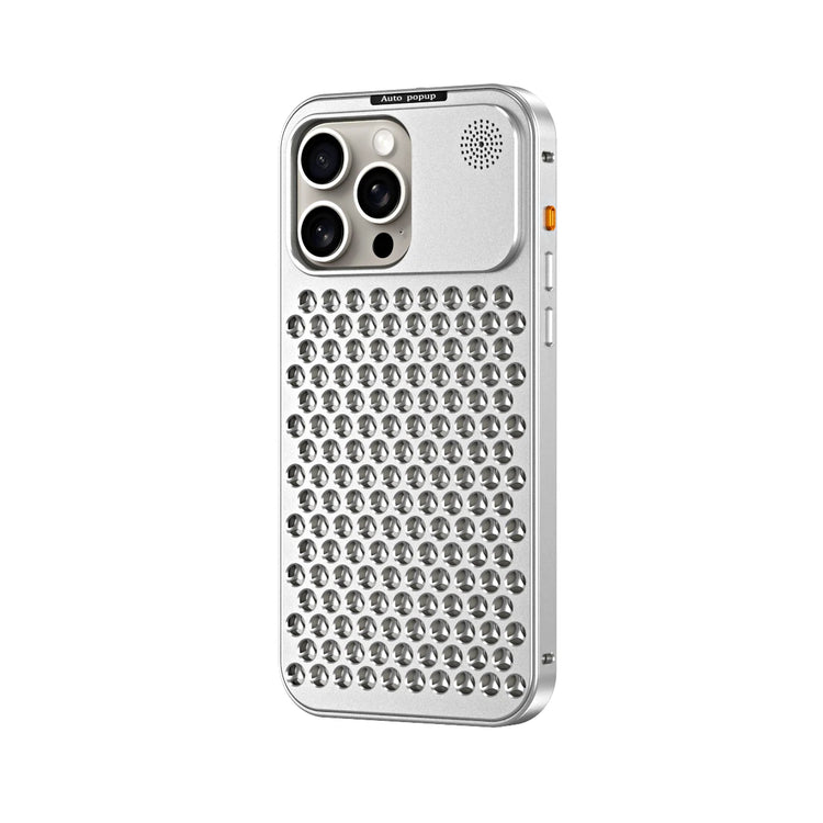 Shockproof Aluminum Metal Bumper Shell with Perfume Cooling Design for iPhone 15 Series