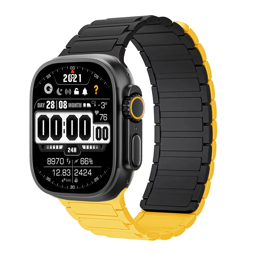Silicone Replacement Strap with Magnetic Closure for Apple Watch