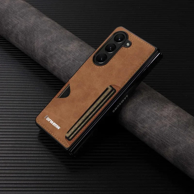 Samsung Galaxy Z Fold 5 Retro Leather Case