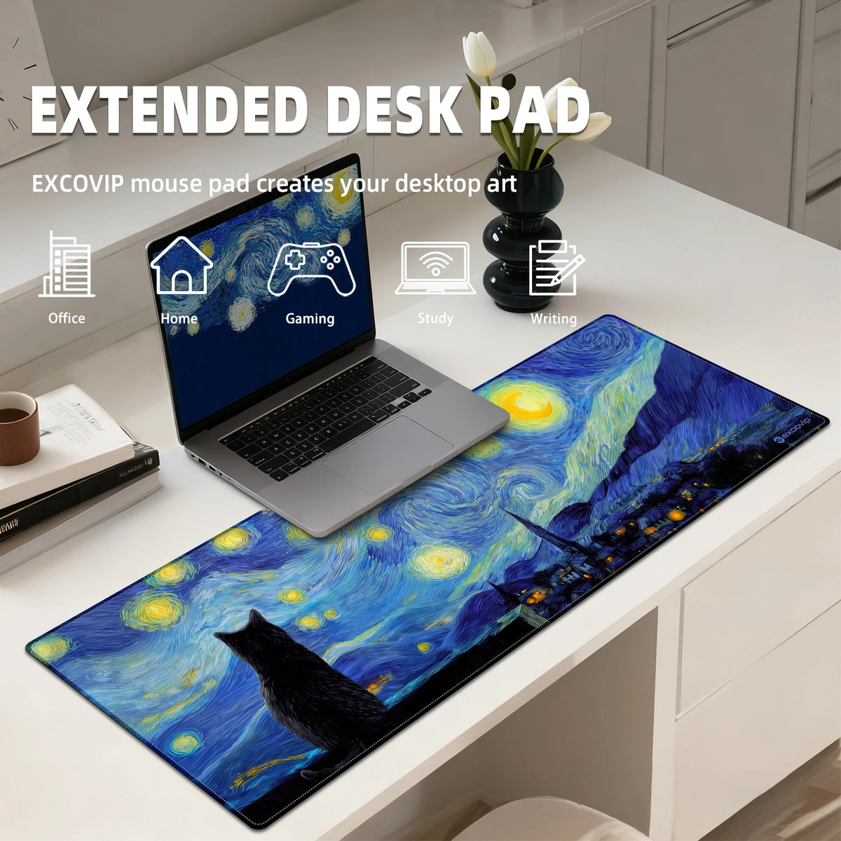 Extended Woven Fabric Desk Mat