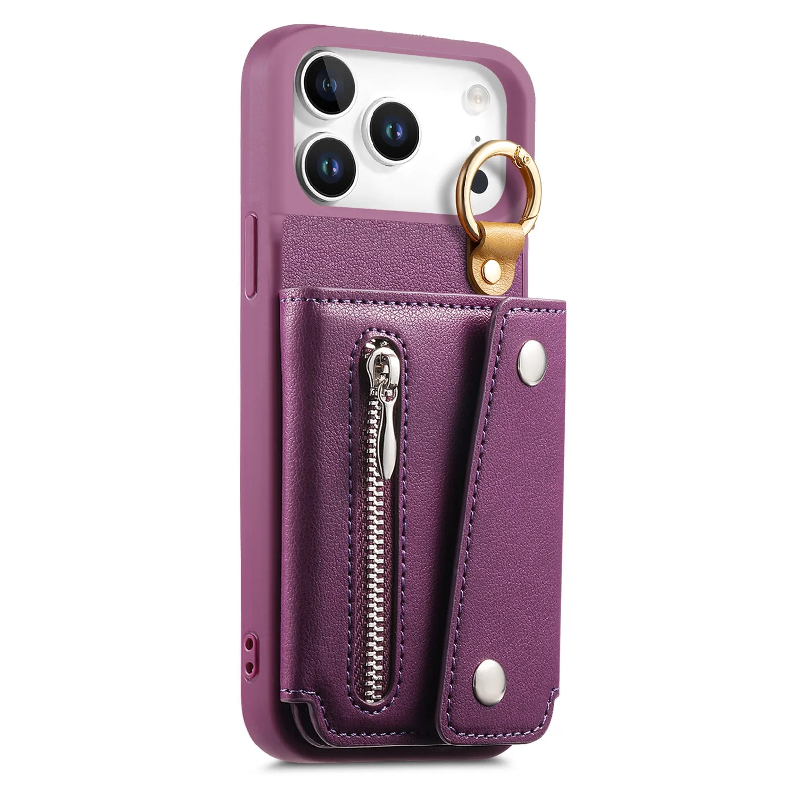 Premium Leather Triple-Fold Wallet Case for iPhone 17 Series