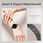 Diamond-Pattern Metal Link Bracelet with Quick-Release Attachment for Samsung Galaxy Watch 8 & Galaxy Watch 8 Classic