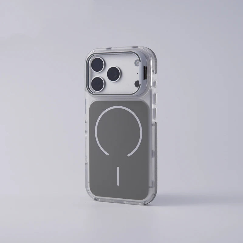 iPhone 17 Series Anti-Fall MagSafe Case with Metal Camera Frame & Stand
