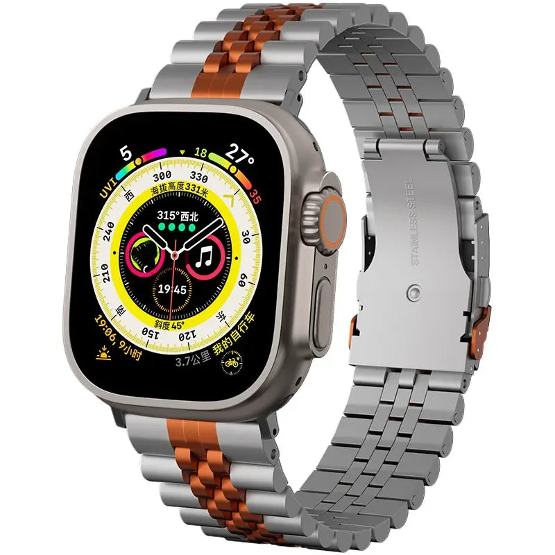 Stainless Steel Quick-Release Link Band for Apple Watch